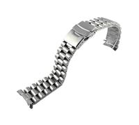 HCBBCEW Bracelet de plongée en acier inoxydable, 3 styles, Compatible avec Casio Duro MDV-106/MDV-107 | métal 22mm remplacement, mode luxe(Silvery 3,22mm logo)