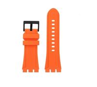HCBBCEW Compatible avec le bracelet de rechange en silicone Swatch YVS420 YVS454 YVS423 419 413 406 400 420, accessoire montre caoutchouc for homme, 19 mm, 21(Orange-black A,21mm)