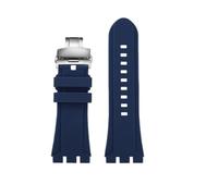 HCBBCEW Compatible avec le bracelet de rechange en silicone Swatch YVS420 YVS454 YVS423 419 413 406 400 420, accessoire montre caoutchouc for homme, 19 mm, 21(Blue-silver B,21mm)