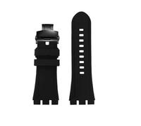 HCBBCEW Compatible avec le bracelet de rechange en silicone Swatch YVS420 YVS454 YVS423 419 413 406 400 420, accessoire montre caoutchouc for homme, 19 mm, 21(Black-black B,21mm)