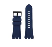 HCBBCEW Compatible avec le bracelet de rechange en silicone Swatch YVS420 YVS454 YVS423 419 413 406 400 420, accessoire montre caoutchouc for homme, 19 mm, 21(Blue-black A,21mm)