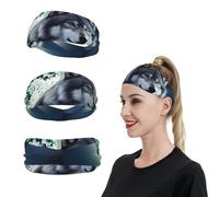 HCBPWVQA Bandeau de sport Wolf Under Moon pour homme et femme - Évacuation de l'humidité - Bandeau de sudation pour la course à pied - Bandeau extensible pour tennis