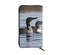 HCBPWVQA Portefeuille en cuir pour homme et femme - Grand porte-cartes de crédit - Motif lion - Avec fermeture éclair - Support de téléphone - Long sac à main de voyage - Noir - Taille unique -