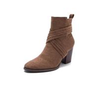 HCDZF Bottes Chelsea pour Femmes en Daim à Bouts Pointus et Chevilles,Marron,36 EU