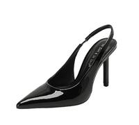 HCDZF Chaussures de mariée élégantes à Talons Hauts pour Femmes, à Bout Pointu et Bride derrière Le Talon,Noir,35 EU