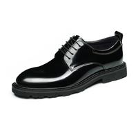 HCDZF Hommes Cuir Oxford Affaires Cuir Lacets Robe Formelle Chaussures De Mariage,Noir,44 EU