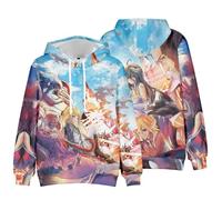 Hcenxan Albedo Anime Sweat à manches longues Personnage d'animation Vêtements périphériques Nouveau Cos Play Impression numérique 3D Couleur Sweat à capuche