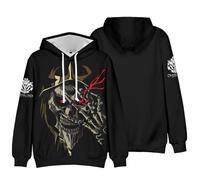 Hcenxan Albedo Anime Sweat à manches longues Personnage d'animation Vêtements périphériques Nouveau Cos Play Impression numérique 3D Couleur Sweat à capuche