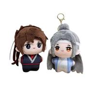 Hcenxan Wei Wu Xian Lot de 2 pendentifs en peluche - Personnage de l'anime Wei Wu Xian - 2 coussins en peluche - Pour chambre à coucher, canapé, voiture - Cadeau d'anniversaire pour amis