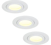 HCFEI IP44 LED Spot Encastrable Blanc | Aussi pour Salle de Bains | 5W 230V | Lot de 3 Spots | Blanc Neutre