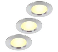 HCFEI Lot de 3 spots encastrables 12 V ultra plat, spot LED encastrable 3 W, découpe trou de 55 mm avec câble de 2 m, IP44, spot de plafond pour armoires de miroir, vitrines, meubles et armoires