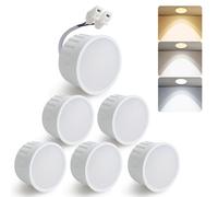 HCFEI Lot de 6 modules LED ultra plats ø50x24mm pour spots encastrés, 5W 450lm 110° 230V, blanc naturel chaud blanc froid, remplace les ampoules GU10 MR16, sans scintillement, IP44 étanche (1er pack)