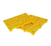 HCGX Chariot élévateur hydraulique 1:14, 5 pièces, Accessoires de modèle, Palette en Plastique télécommandée(Yellow 5PCS)