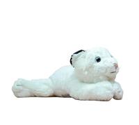 HCGX Grande Peluche Tigre Blanc 29cm Couché - Réaliste & Ultra Douce Adorable Jouet Animal pour