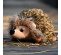 HCGX Hérisson en Peluche réaliste de 14 cm, Animal Doux, Cadeau d'anniversaire