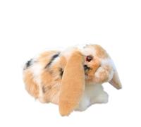 HCGX Lapin bélier réaliste en Peluche de 27 cm, Doux et Mignon, avec Jolies Oreilles(Yellow)