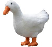 HCGX Peluche Canard Blanc Réaliste, Mignon et Doux, Jouet Sonore