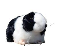 HCGX Peluche Cochon d'Inde de 20 cm, Animal en Peluche réaliste, Doux et câlin (Cavia porcellus)(Black)