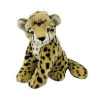 HCGX Peluche Léopard Réaliste Assis, Super Mignonne et Douce, Jouet Animal, Idéal Décoration