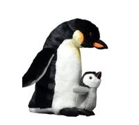 HCGX Peluche réaliste de 28 cm représentant Une Famille manchots empereurs, for Les Amoureux des (Aptenodytes forsteri)