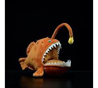 HCGX Peluche réaliste de baudroie: 15 cm, Large Gueule, for Les passionnés l'océan