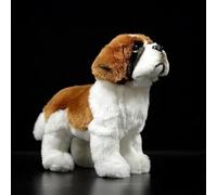 HCGX Peluche Saint-Bernard réaliste, 24 cm de Haut, Douce et Moelleuse, for Les Amoureux des Chiens