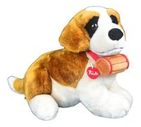 HCGX Peluche Saint-Bernard Réaliste 25cm avec Tonneau - Ultra Douce & Adorable, Grand Chien Câlin (A)
