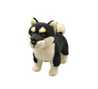 HCGX Peluche Shiba Inu en Coton PP, Jouet Doux et Mignon, idéal for l'éducation précoce, décoration de la Maison(Black)