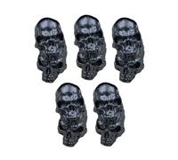 HCGX Perles de paracorde doubles en laiton - lanière couteau totem empilées for porte-clés et fermetures éclair EDC DIY(Black)