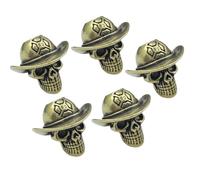 HCGX Perles de paracorde pompier en laiton for casque FD, perles lanière couteau métal for bricolage, porte-clés Bracelet d'équipement EDC(Brass)