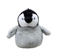 HCGX Porte-clés en Peluche réaliste de 11,4 cm, Adorable Pingouin Empereur l'Antarctique (Aptenodytes forsteri)(A)