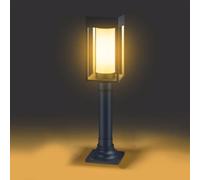 HCIPJQY Borne Lumineuse Étanche Noire Mate Lampe Sur Poteau Industrielle Moderne Pour Aménagement Paysager Lanterne Extérieure Pour Pilier De Jardin Lampe De Finition Pour Colonne Pour Jardin