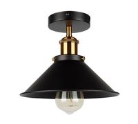 HCIPJQY Cache-plafonnier Triangulaire Plafonnier Doré Style Milieu Du Siècle Plafonnier Semi-encastré Vintage Noir Luminaire De Style Ferme Pour Cuisine, Hall D'entrée Ou Véranda