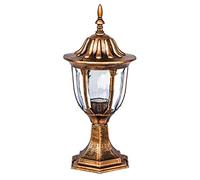 HCIPJQY Lampadaire Extérieur Lampadaire Industriel Pour Poteau De Clôture Éclairage De Chemin Noir Lampadaire Extérieur Avec Base De Fixation Sur Pilier Pour Patio, Maison, Jardin, Cour, Garage