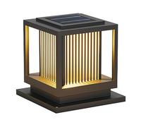 HCIPJQY Lampadaire Moderne, Bloc Lumineux Solaire Extérieur Pour Cour, Éclairage D'ambiance LED À 3 Modes D'éclairage, Lampes Solaires De Chemin Avec Poteau En Acier Inoxydable Pour Cour