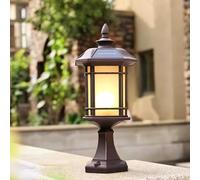 HCIPJQY Lampe De Colonne Étanche Traditionnelle Pour Clôture De Cour Lampes Solaires À Stigmate, Lampe De Poteau Vintage Classique Pour Jardin Lampe Sur Pied Solaire Étanche Pour Patio, Cour, Porche