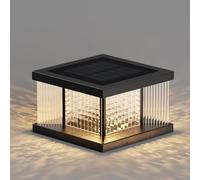 HCIPJQY Lampe De Table Solaire Contemporaine Sur Pilier Éclairage De Terrasse Carré À Intensité Variable Applique Murale Étanche Extérieure Pour Jardin Lampe De Colonne Moderne Pour Portail De Villa