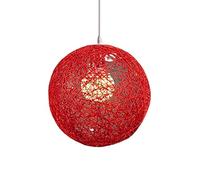 HCIPJQY Lampe Suspendue Tissée Éclairage Suspendu en Corde De Chanvre Boule Colorée Lustres en Rotin Naturel pour Îlot De Cuisine Plafonnier Tissé Créatif pour Lampes De Café De Chambre