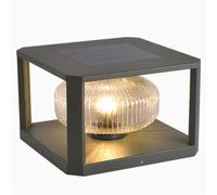 HCIPJQY Lanterne Solaire Industrielle En Verre Gris Mat