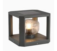 HCIPJQY Lanterne Solaire Industrielle En Verre Gris Mat