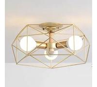 HCIPJQY Plafonnier Doré Vintage Silhouette Semi-encastrée Style Industriel Pour Îlot Central Plafonnier Style Ferme Pour Salon Lampes D'appoint Pour Cuisine, Couloir,Chambre D'enfant