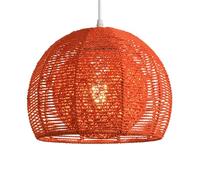 HCIPJQY Plafonnier Encastré Suspension Ronde Simple Lustre En Corde De Chanvre, Coloris Macaron Suspension Scandinave Pour Îlot De Cuisine, Coin Café Ou Chambre