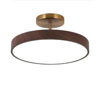 HCIPJQY Plafonnier Moderne Semi-encastré Ultra-mince Éclairage De Plafond Dimmable Pour Cuisine Plafonnier D'accentuation Avec Abat-jour En Métal Imitation Bois Lampe De Chevet Avec Ampoule LED