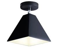 HCIPJQY Plafonnier semi-encastré style nordique pour jardin d'enfants Abat-jour jaune multidirectionnel orientable Luminaire géométrique unique pour cuisine, couloir, douille E27