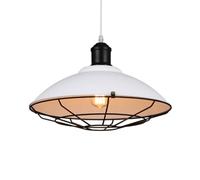 HCIPJQY Suspension Cage Métallique Pour Cuisine Lampe Suspendue Décorative Blanche Minimaliste Plafonnier Suspendu Moderne Pour Salle À Manger, Restaurant, Bar, Couloir