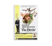 HCLHB Poster de film vintage Alfred Hitchcock The Birds - Impression sur toile murale et image d'art moderne pour chambre à coucher - 20 x 30 cm