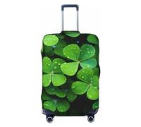 HCLYvexiria Housse de bagage élastique (45,7 à 81,3 cm) - Anti-rayures - Beaucoup de housses de valises de voyage en trèfle vert - Protection pour voyage pour adultes - Décoration, Noir , x-large