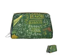 HCLYvexiria Trousse de maquillage de voyage étanche - Grande ouverture - Étoiles de nuit - Grande capacité - Poche zippée - Trousse de toilette pour femme, Question de mathématiques., Taille unique