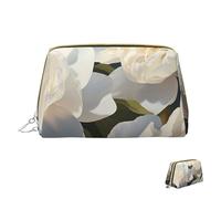 HCLYvexiria Trousse de maquillage de voyage étanche - Grande ouverture - Parc national de Zion - Grande capacité - Poche zippée - Trousse de toilette pour femme, Pivoine blanche., Taille unique