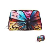 HCLYvexiria Trousse de maquillage de voyage étanche - Pochette de toilette portable large ouverte - Grande capacité - Pochette de maquillage de ville balnéaire - Grande capacité - Poche zippée -